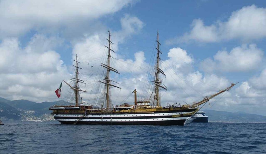 Illustrazione dell'Amerigo Vespucci (Wikipedia Superchilum FOTO) - marinecue.it