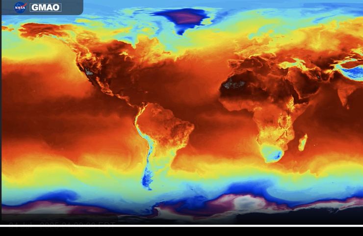 Illustrazione della mappa che mostra le alte temperature svs.gsfc.nasa.gov screen FOTO)-marinecue.it