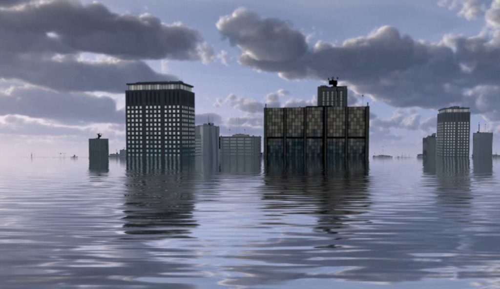 Illustrazione di una città sommersa (Canva FOTO) - marinecue.it