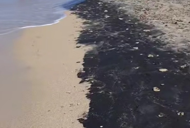 Strisce nere spiaggia