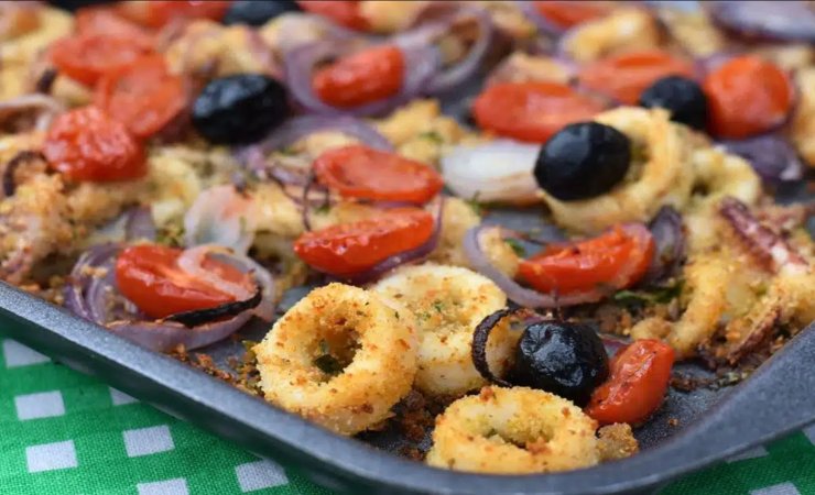 Calamari gratinati