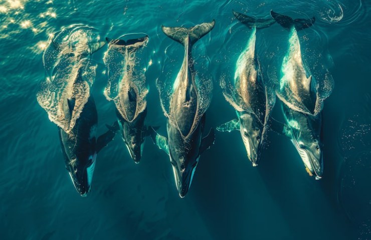 Delfini a mare
