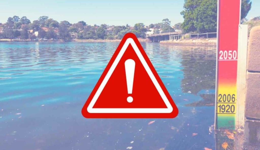 Illustrazione dell'innalzamento dei mari (Canva FOTO) - marinecue.it